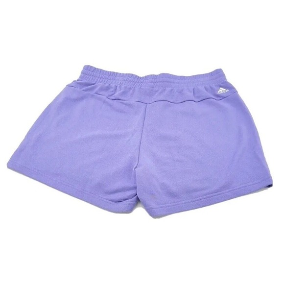 Adidas Womens Plus Size 1X Light Purple French Terry Shorts Lounge Athletic NWT - Picture 4 of 5